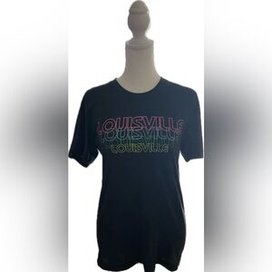 American Apparel Gray Tee with Multicolor Graphic